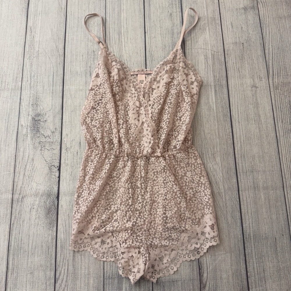 Victorias Secret Womens Lace Lingerie Romper Size XS